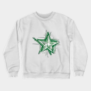 Emerald Star Graffiti Splash Art No. 512 Crewneck Sweatshirt